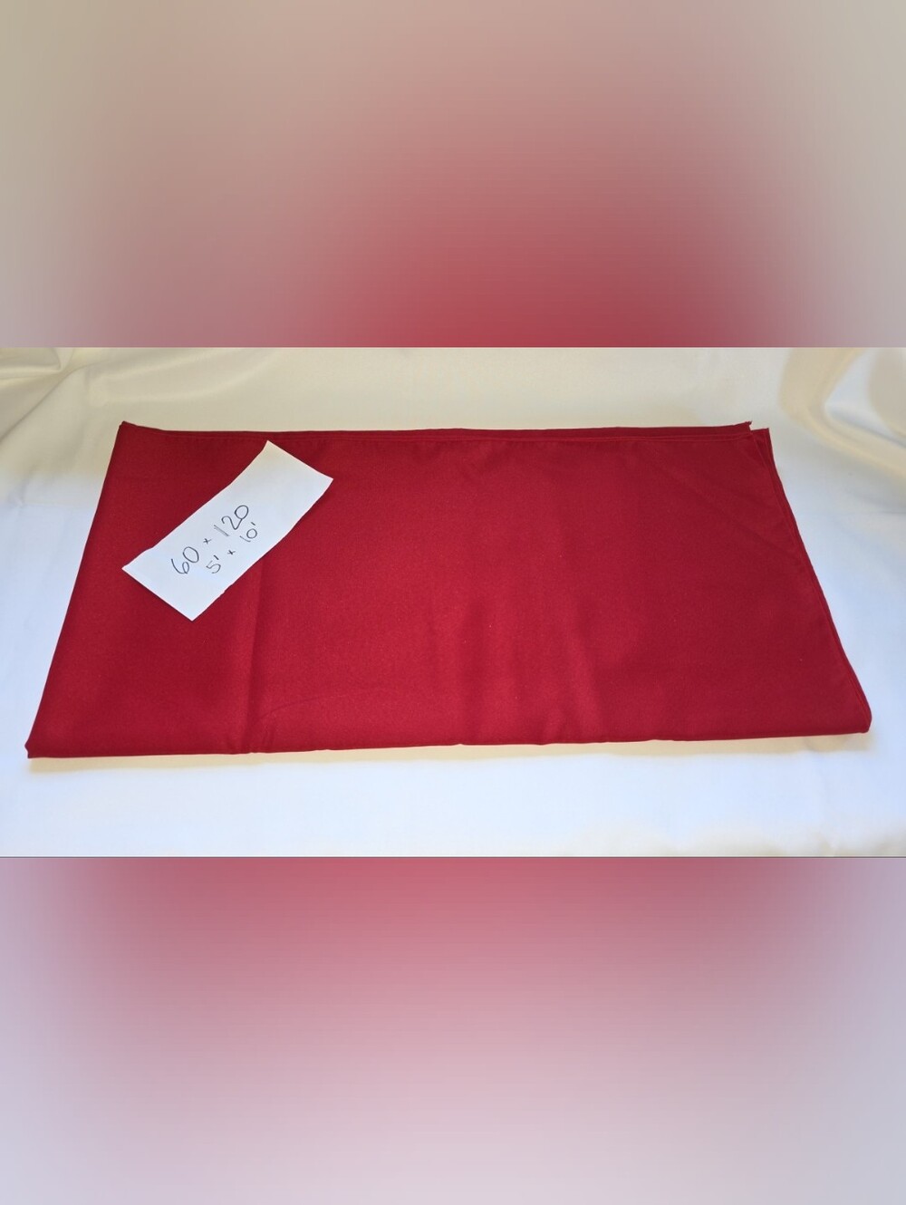 5' x 10' Bold Red Tablecloth - Great For Holiday Tables.
